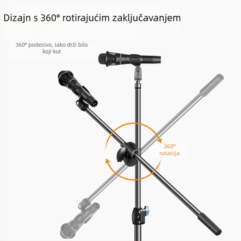 Novi univerzalni nosač za mikrofon, metalni podni nosač za mikrofon, višenamjenski uvlačivi nosač za mikrofon