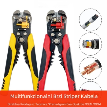 D2 višenamjenska automatska kliješta za skidanje izolacije za električare, alat za skidanje izolacije s tri vrste kabela u dvije boje, rezači vijaka za krimpovanje