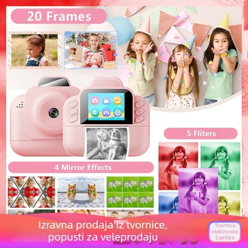 Dječji fotoaparat s puzzle kamerom, prekogranični ispis fotografija, HD termalni dječji foto fotoaparat