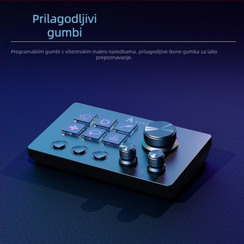 Black Jue akp03 Desktop Helper konzola panel kontroler trgovanja dionicama uživo ton programabilna tipka prečaca