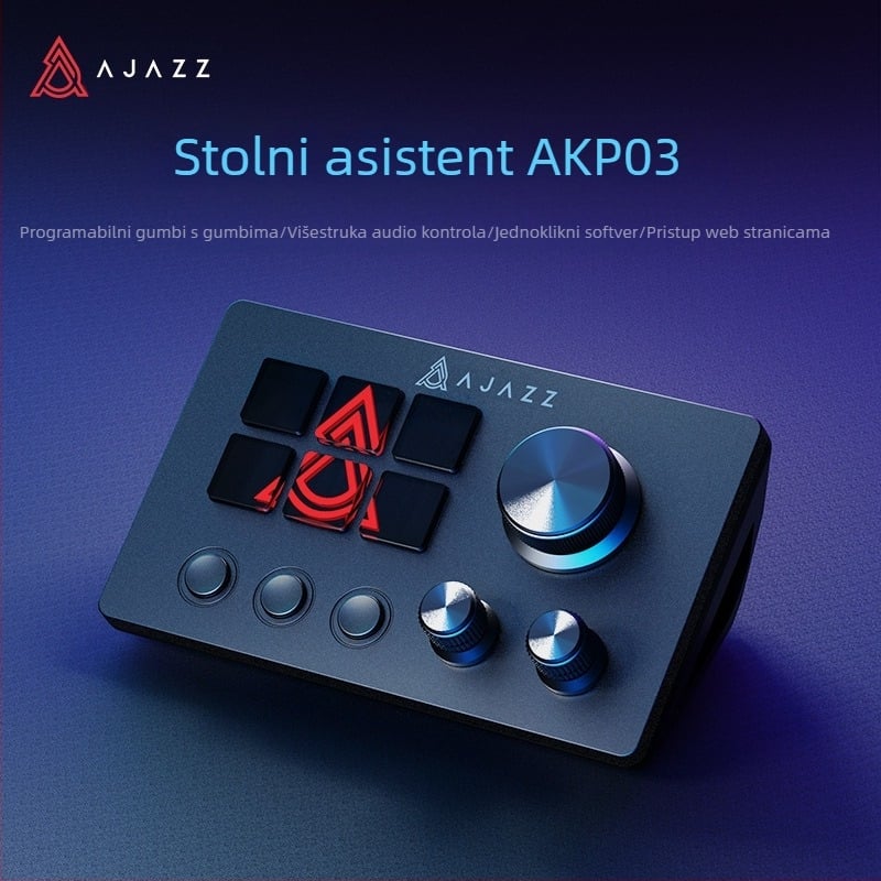 Black Jue akp03 Desktop Helper konzola panel kontroler trgovanja dionicama uživo ton programabilna tipka prečaca