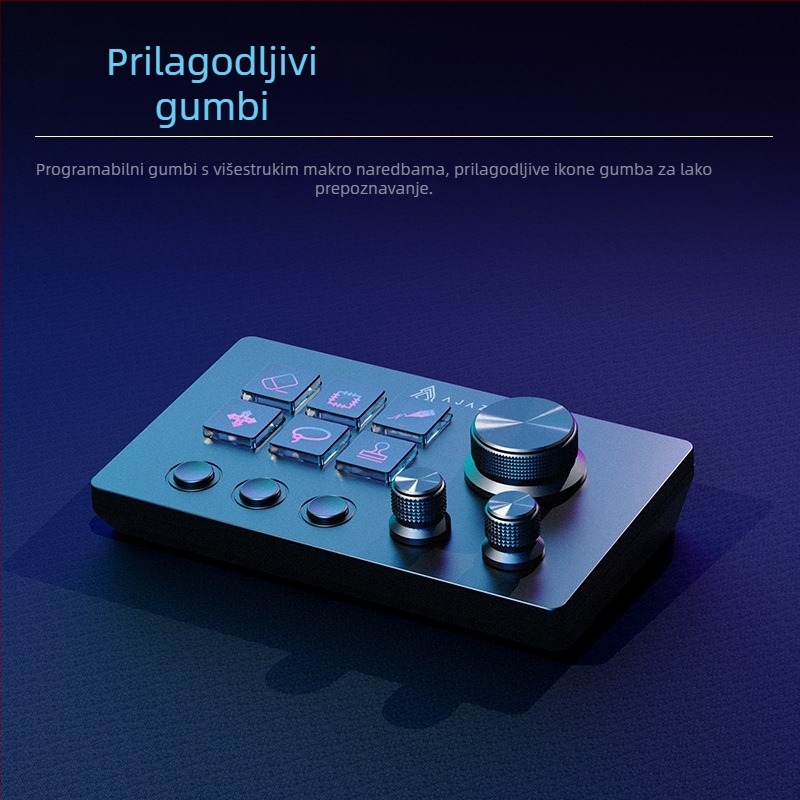 Black Jue akp03 Desktop Helper konzola panel kontroler trgovanja dionicama uživo ton programabilna tipka prečaca