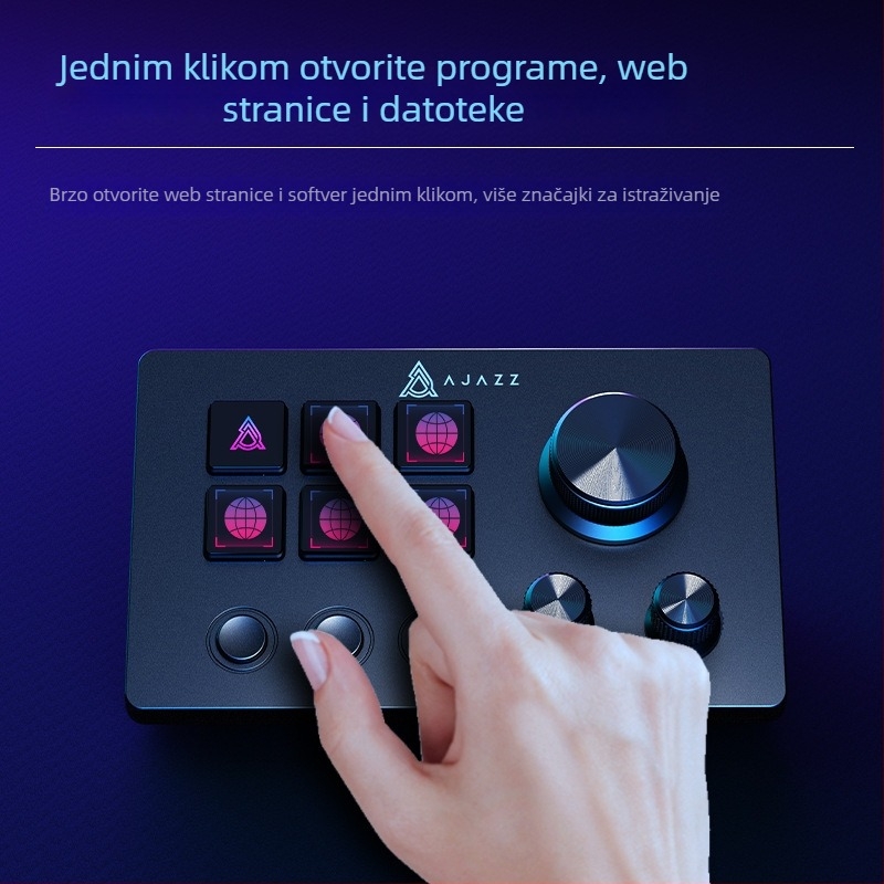 Black Jue akp03 Desktop Helper konzola panel kontroler trgovanja dionicama uživo ton programabilna tipka prečaca