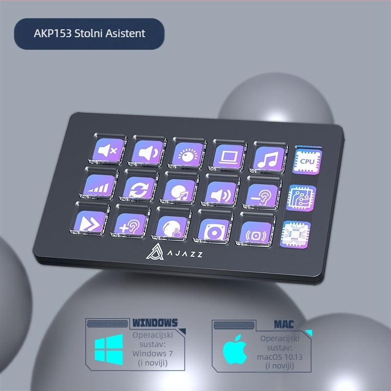 Heijue Akp153 Desktop Assistant Console Panel Controller za prijenos uživo, gradaciju boja filmova i televizije, programabilne tipke prečaca