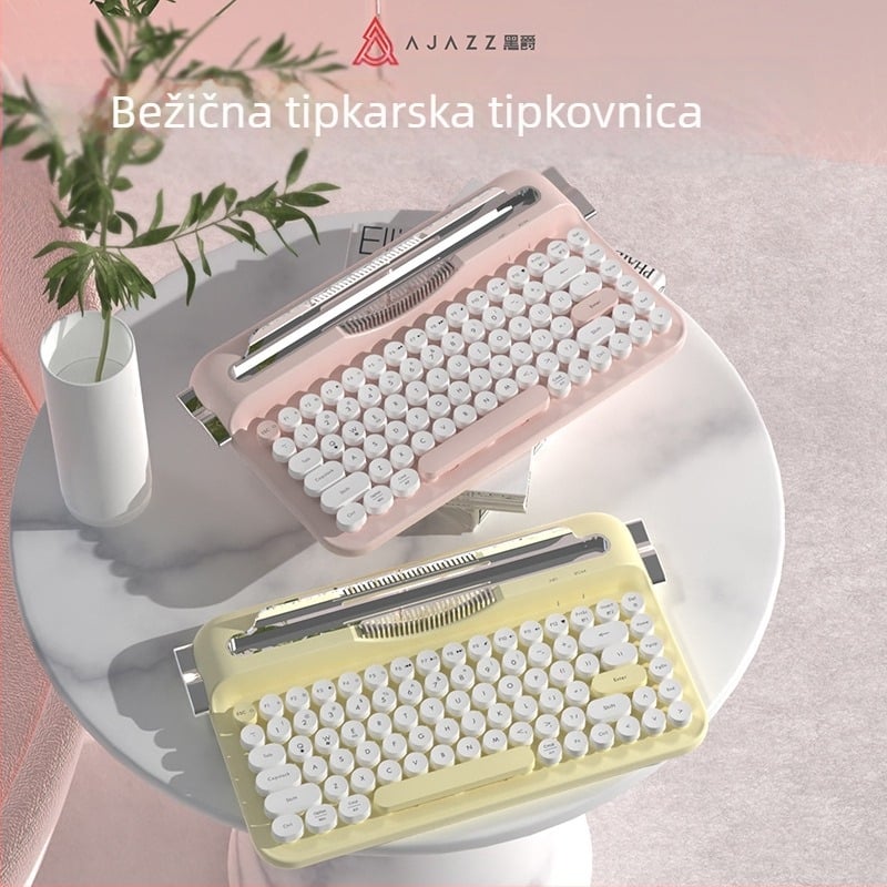 Heijue Af84 bežična Bluetooth 2.4g dvostruka retro tipkovnica podržava povezivanje više uređaja i dolazi s Groove fiksacijom