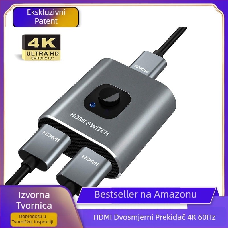 Amazon explosions hdmi dvosmjerni preklopnik 2 u 1 izlaz računalni monitor 1 u 2 HDMI4K60HZ * 3D