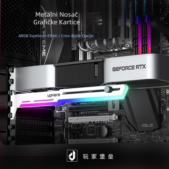 Nosač grafičke kartice RGB svjetlosna lampa zagađenja kućište stolnog računala vertikalni nosač okvir za potporu matične ploče vertikalni ukrasni partner