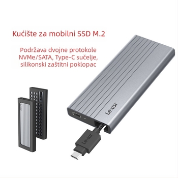 Lexa E10/E6/E300/E350 kućište za mobilni tvrdi disk M.2 NVMe/SATA protokol Type-C 3.2