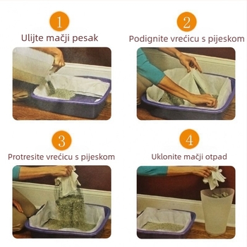 Vrećica za pijesak za mačke, kutija za pijesak za mačke, filter mreža, vreća za pijesak za lijene mačke, lopata za mačji pijesak, besplatna vreća za lopatu za pijesak za mačke