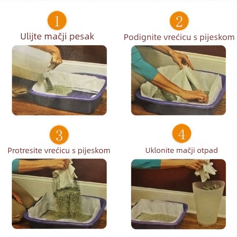 Vrećica za pijesak za mačke, kutija za pijesak za mačke, filter mreža, vreća za pijesak za lijene mačke, lopata za mačji pijesak, besplatna vreća za lopatu za pijesak za mačke