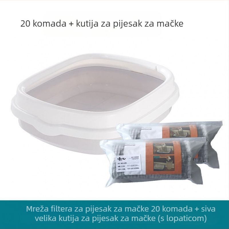 Vrećica za pijesak za mačke, kutija za pijesak za mačke, filter mreža, vreća za pijesak za lijene mačke, lopata za mačji pijesak, besplatna vreća za lopatu za pijesak za mačke