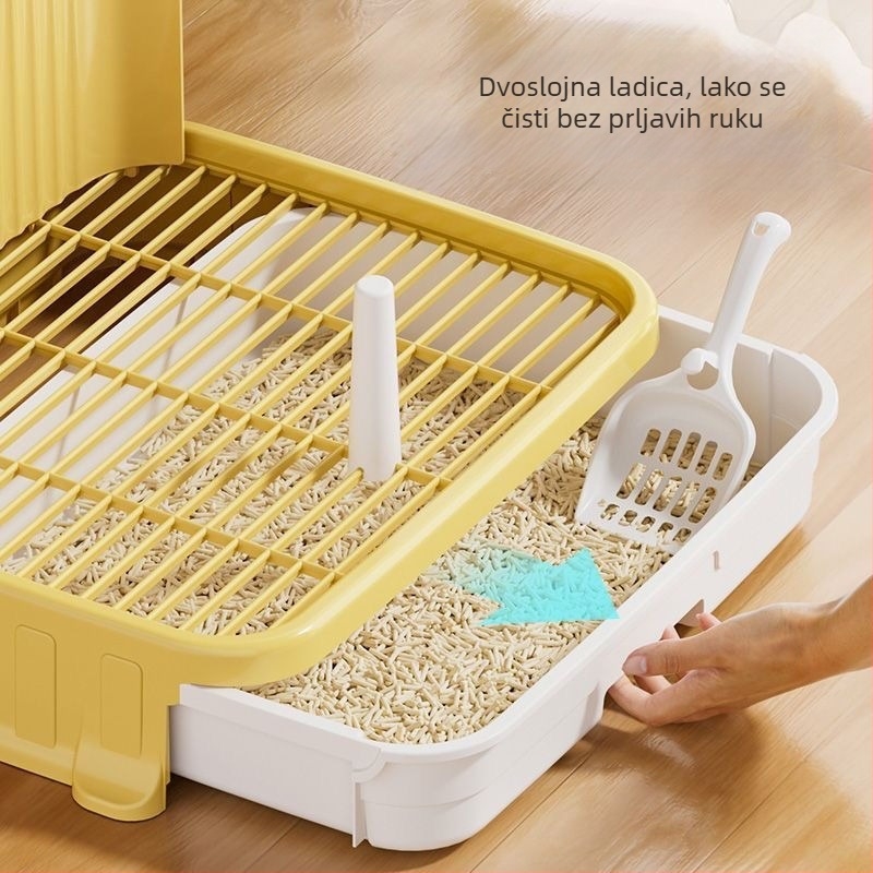 WC za pse male veličine, umivaonik za pse s protukoračenjem, ladica za defekaciju kućnih ljubimaca i štenaca, umivaonik za pijesak za pse