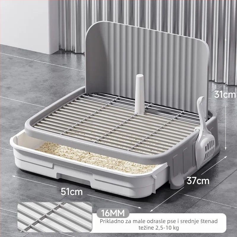 WC za pse male veličine, umivaonik za pse s protukoračenjem, ladica za defekaciju kućnih ljubimaca i štenaca, umivaonik za pijesak za pse