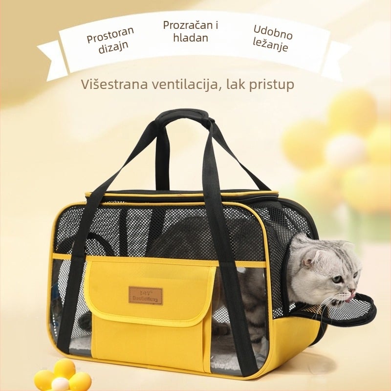 Ljetna nova stilska, negušljiva, prozračna torba za pohranu, višenamjenska, torba za kućne ljubimce velikog kapaciteta s otvorenim vrhom, prijenosna, sklopiva, prekogranična