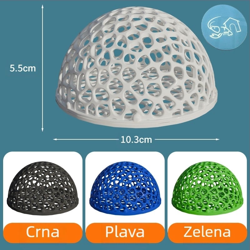 Šuplja kućica za sklonište od male hemisfere ribe, crna ljuska, sklonište za škampe, plastično sklonište za ribe i škampe, kristalno sklonište za uzgoj riba, uređenje okoliša