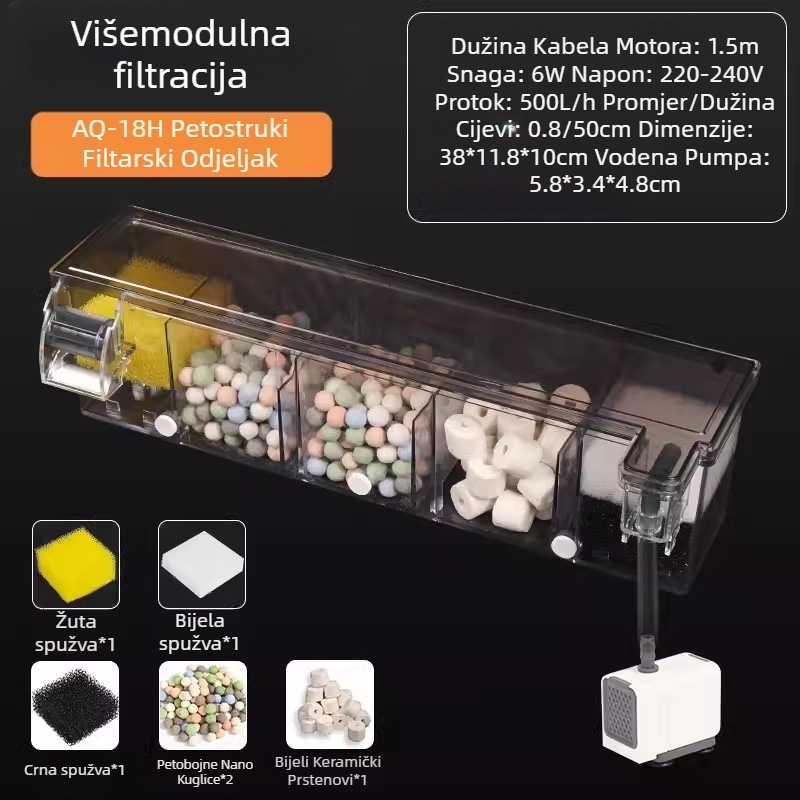 Songbao zidni filter za akvarij, kutija za filter za akvarij s kornjačama, tri u jednom filter za oksigenaciju, zidna kutija za kapanje, veleprodaja