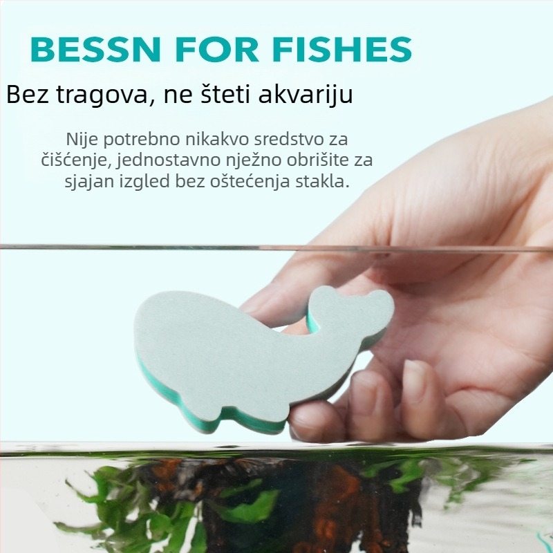 Čišćenje tragova vode i kamenca u akvariju, posebno čišćenje stakla kućnog akvarija, bez mrtvog kuta, bez artefakata, bez ozljeda proizvođača akvarija