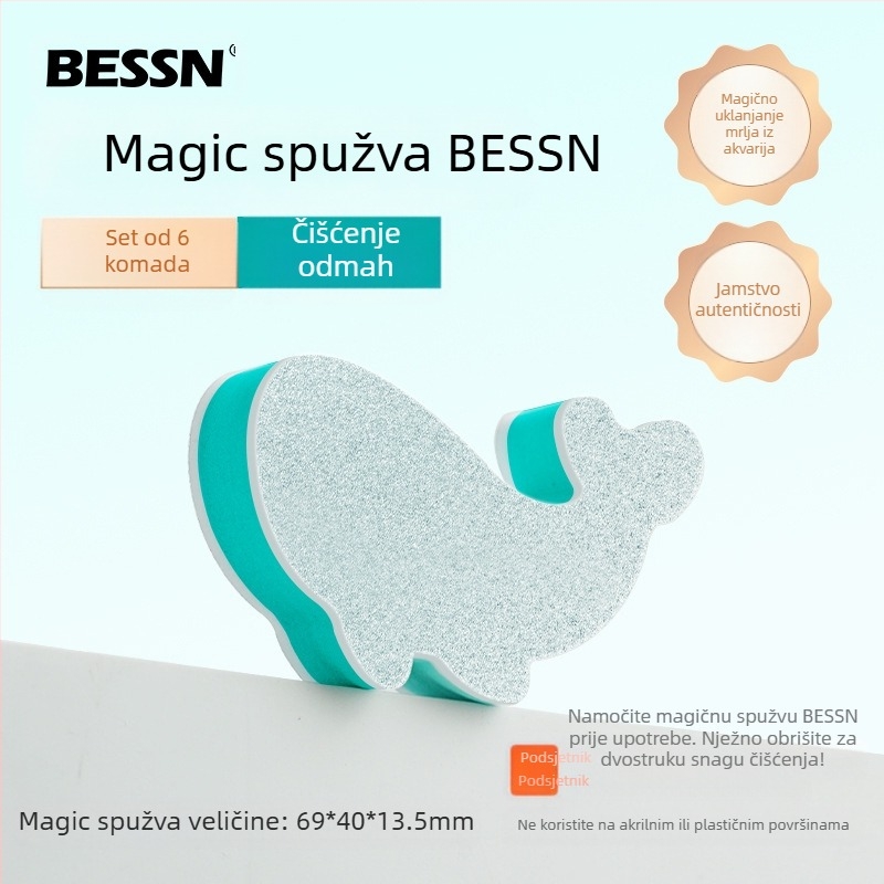 Čišćenje tragova vode i kamenca u akvariju, posebno čišćenje stakla kućnog akvarija, bez mrtvog kuta, bez artefakata, bez ozljeda proizvođača akvarija