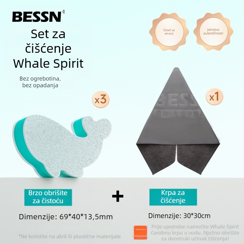 Čišćenje tragova vode i kamenca u akvariju, posebno čišćenje stakla kućnog akvarija, bez mrtvog kuta, bez artefakata, bez ozljeda proizvođača akvarija