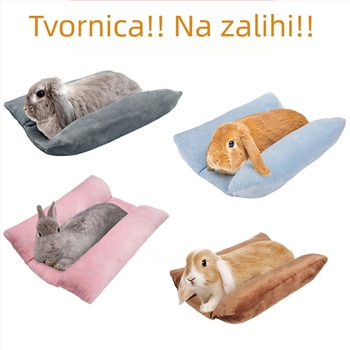 Mekani krevet za zečeve, topli konkavni krevet za male životinje, plišani jastuk, pamučni jastuk, kavez za kućne ljubimce, podloga za spavanje