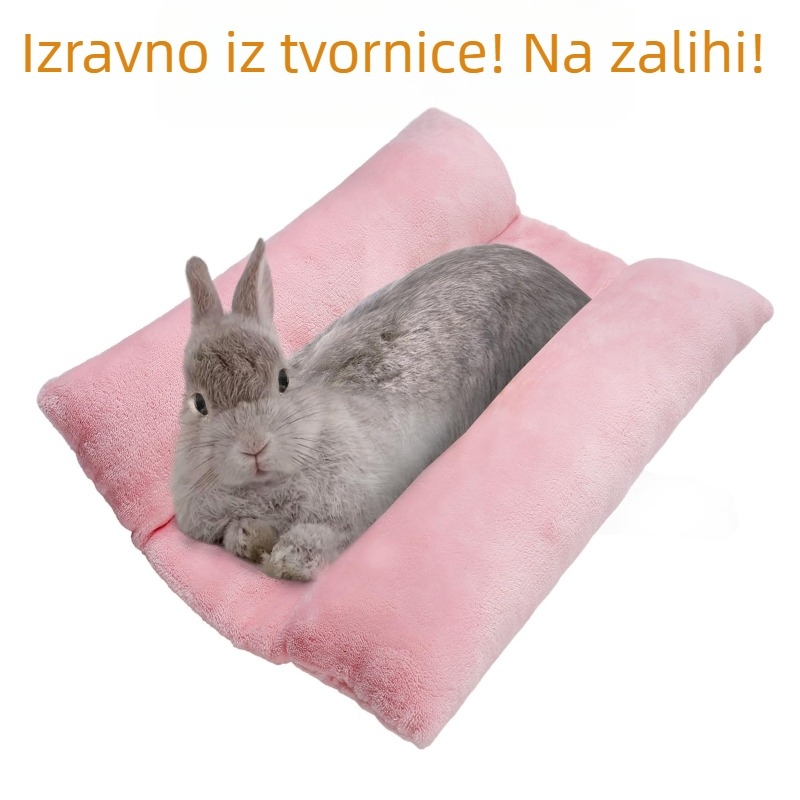 Mekani krevet za zečeve, topli konkavni krevet za male životinje, plišani jastuk, pamučni jastuk, kavez za kućne ljubimce, podloga za spavanje