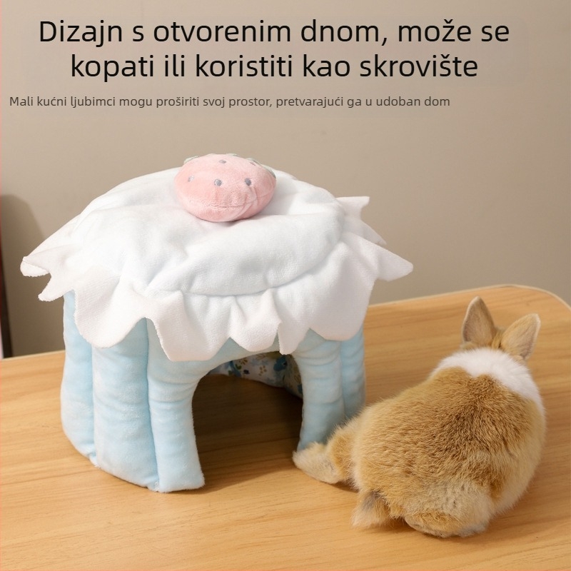Du Laohan prekogranično sklonište za hrčke, kućica za zamorce, sklonište za činčile, kućica za zečeve, gnijezdo za zečeve, gnijezdo za zamorce, pamučno gnijezdo