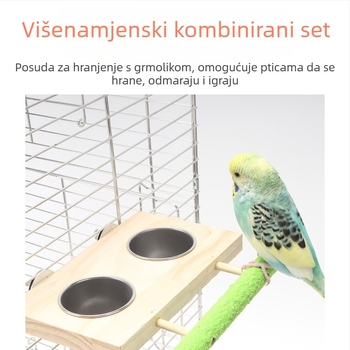 Božur od tigrove kože, xuanfeng papiga, matirana kutija za hranu za ptice od punog drva, hranilica za ptice, korito za čašu čvorka, zdjela za umivaonik, stanica od punog drva
