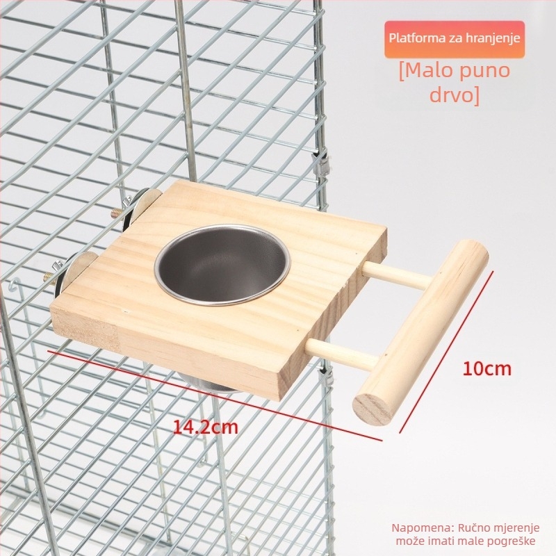 Božur od tigrove kože, xuanfeng papiga, matirana kutija za hranu za ptice od punog drva, hranilica za ptice, korito za čašu čvorka, zdjela za umivaonik, stanica od punog drva