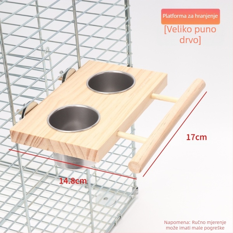 Božur od tigrove kože, xuanfeng papiga, matirana kutija za hranu za ptice od punog drva, hranilica za ptice, korito za čašu čvorka, zdjela za umivaonik, stanica od punog drva