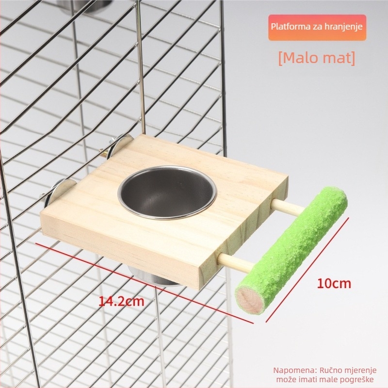 Božur od tigrove kože, xuanfeng papiga, matirana kutija za hranu za ptice od punog drva, hranilica za ptice, korito za čašu čvorka, zdjela za umivaonik, stanica od punog drva