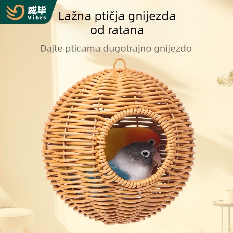 Viseće gnijezdo za papige, ratanovo gnijezdo za ptice, otporno na ugrize, ljetno, četiri godišnja doba, univerzalna sofa, božur, Xuanfeng, gnijezdo za spavanje od tigrove kože