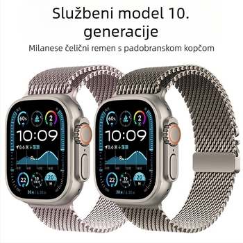 Pogodno za Apple Watch remen S11, službena nova milanska kopča za kišobran od nehrđajućeg čelika S10 remen