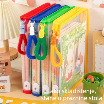 Vrećica za spise s dopaminom A4 s patentnim zatvaračem, prozirna torba za nošenje studentskih knjiga, plišana prijenosna torba za pohranu