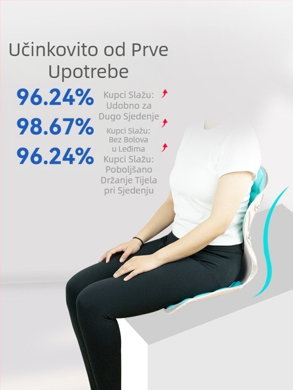 Uredski jastuk za korekciju naslona i struka za dugotrajno sjedenje bez umora, ergonomski jastuk za kućnu stolicu za trudnice