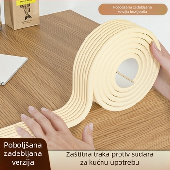 Zaštitna traka za kutni stolić za kavu, zaštita okoliša, NBR materijal, netoksična, neprianjajuća, zaštitna traka za mekane rubove protiv sudara, 2 m