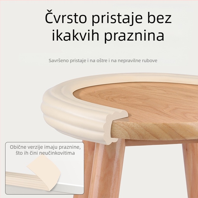 Zaštitna traka za kutni stolić za kavu, zaštita okoliša, NBR materijal, netoksična, neprianjajuća, zaštitna traka za mekane rubove protiv sudara, 2 m