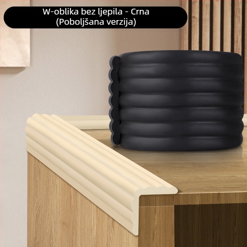 Zaštitna traka za kutni stolić za kavu, zaštita okoliša, NBR materijal, netoksična, neprianjajuća, zaštitna traka za mekane rubove protiv sudara, 2 m