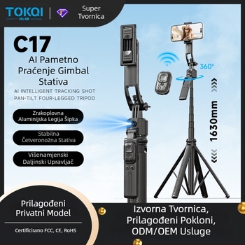 PTZ praćenje artefakt C17 selfie štap za praćenje lica, uvlačivi nosač za mobilni telefon, potpuno automatski štap za praćenje