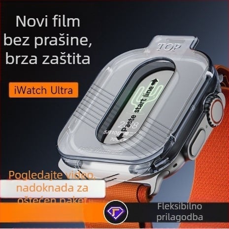 Zaštitna folija za Apple Watch, ultra bez prašine, skladište, kaljena folija za Apple Watch, legura titana