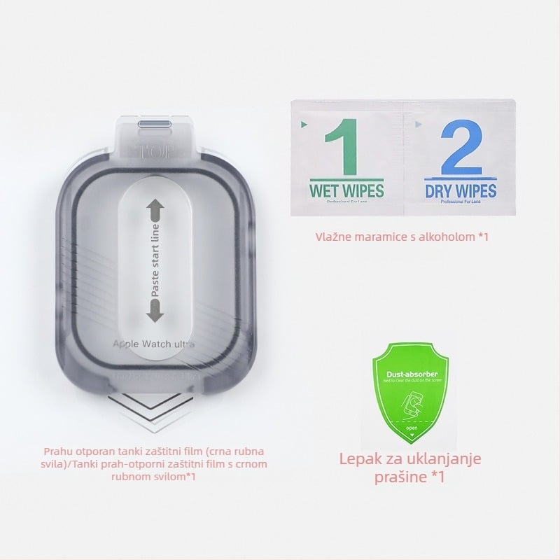 Zaštitna folija za Apple Watch, ultra bez prašine, skladište, kaljena folija za Apple Watch, legura titana