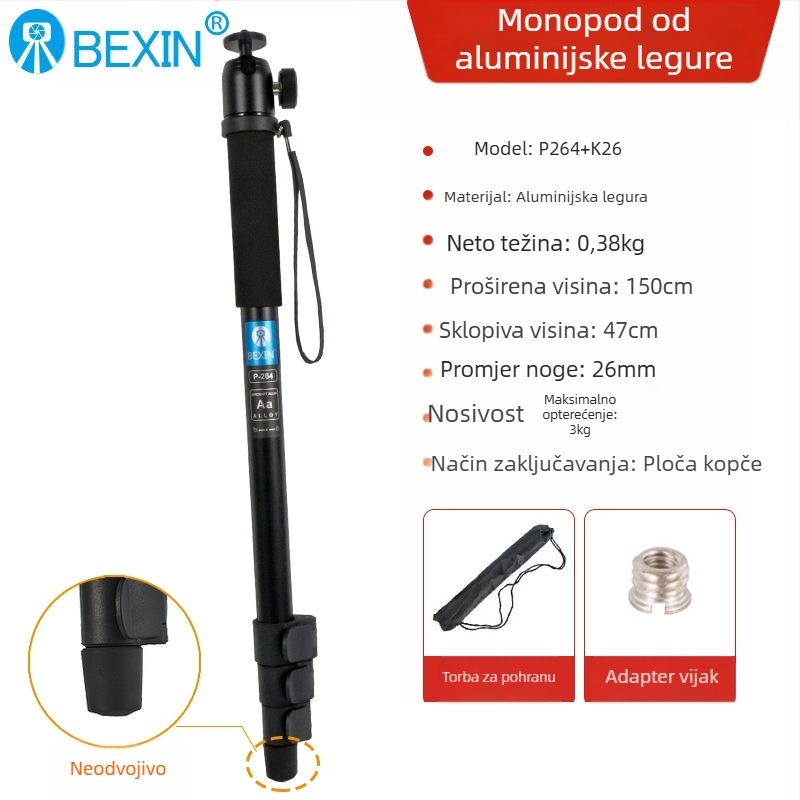 SLR kamera monopod fotografija lagana prijenosna vanjska selfie vjenčanje video snimanje PTZ stabilizator nosač