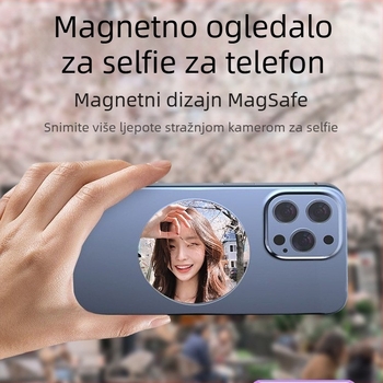 Aluminijska legura MagSafe magnetsko apsorpcijsko ogledalo za mobitel sa stražnje strane za samofotografiranje, artefakt, Vlog live HD konveksno ogledalo za šminkanje