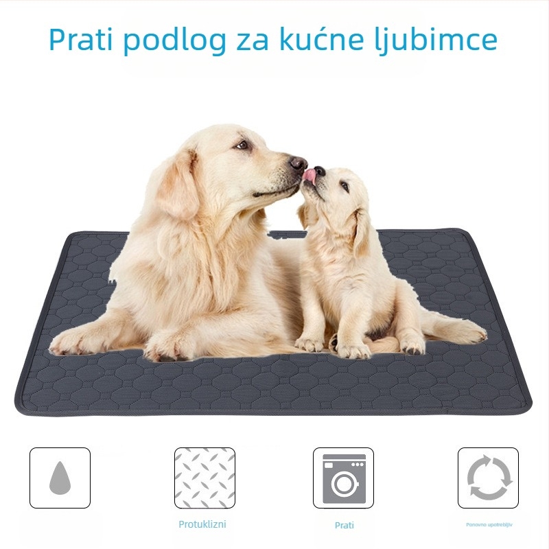 Upijajuća podloga za čišćenje kućnih ljubimaca, neklizajuća, lako se suši, podloga za dresuru mačaka i pasa, periva u perilici rublja, podloga za pelene za kućne ljubimce za višekratnu upotrebu