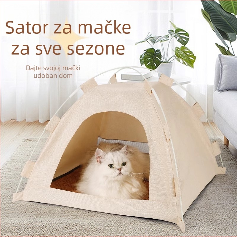 Šator za kućne ljubimce, ljetna rashladna podloga, kavez za mačke, ledena podloga za mačke, vanjska sklopiva kućna mačja gnijezdo, osjet hlađenja