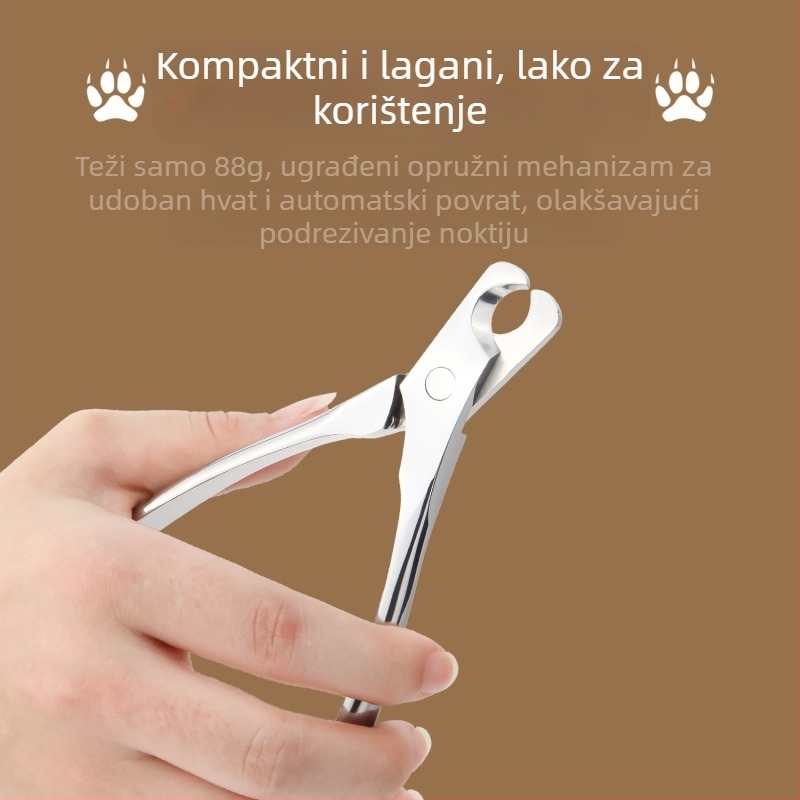 Univerzalne škare za nokte za kućne ljubimce, škare za mačke i pse, škare za nokte od nehrđajućeg čelika, protiv krvavih linija, polumjesečasti rez