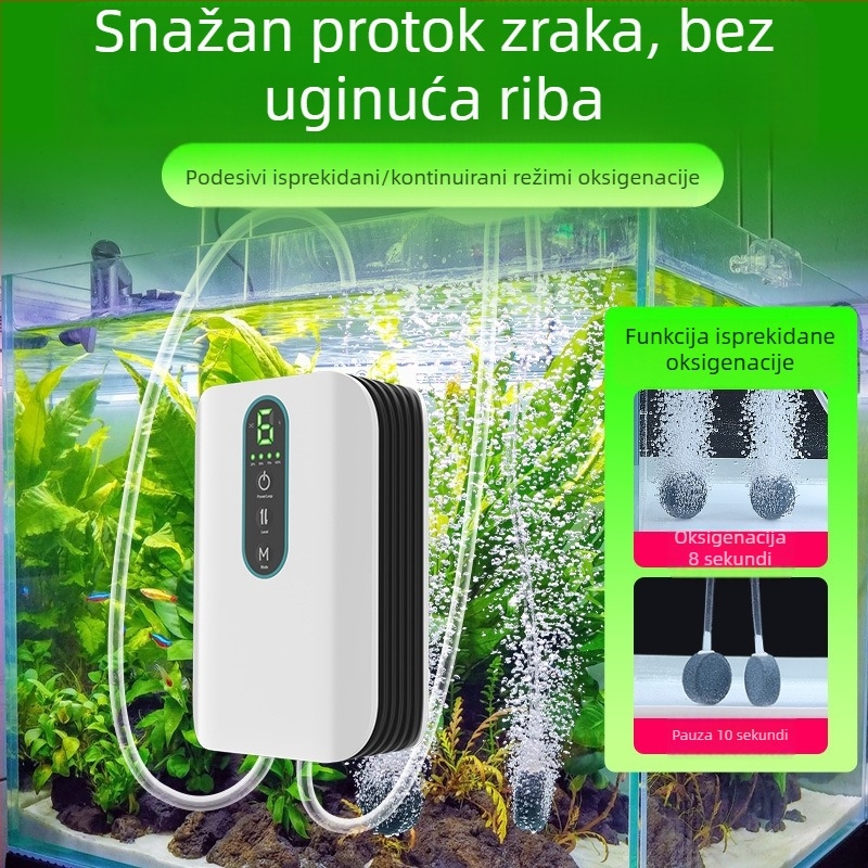 BAKALE nova USB pumpa za kisik, kisik za dom, ribu, automobil, aerator za vanjsku upotrebu, divlji ribolov, litijeva baterija