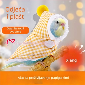 Lynu Pet Bird Jesen i zima Zadebljana topla odjeća za papige Topli zimski ogrtač Lagani i žvakaći ogrtač protiv letenja