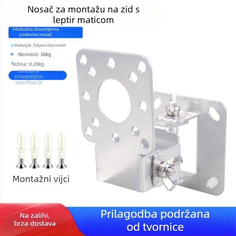 Dvosmjerna stezaljka za podešavanje kuta Šifra nosača Držač za vješanje Zidni nosač više veličina Fiksni nosač od 90 ° Pribor za opremu