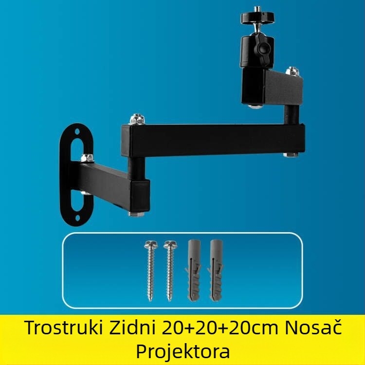 Nosač za projektor, zidni, sklopivi, uz krevet, zidni nosač za kućnu upotrebu, Jmgo Dangbei Coollebo Universal PTZ