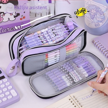 Nova višeslojna pernica velikog kapaciteta i visokog izgleda za početak školske sezone, kutija za pisaći pribor za djevojčice u osnovnoj i srednjoj školi, pernica otporna na mrlje